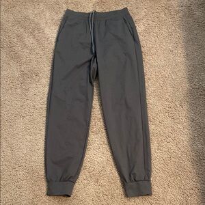 Uniqlo Gray Track Pants with Elastic Cuffs and Tapered Fit